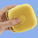 Escova Massageadora para Banho de Pets com Dispenser de Shampoo