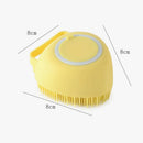 Escova Massageadora para Banho de Pets com Dispenser de Shampoo